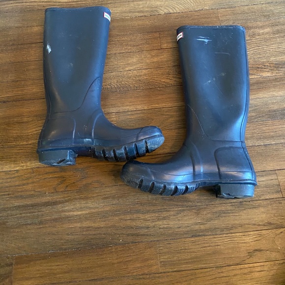 Hunter Original Tall Rain Boot Size 10 Navy - Picture 3 of 8
